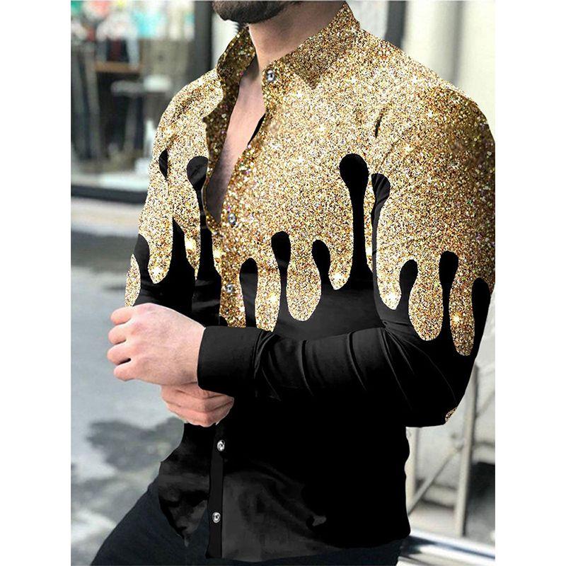 

Printed Shirt Cardigan Long Sleeve Shirt Print Shirt Long Sleeves Shirt CX161 M