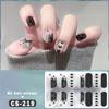14Tips Fashion Gradient Nail Sticker Nail Art Stickers Wraps Full Making French Simple Self-Adh U1Y3