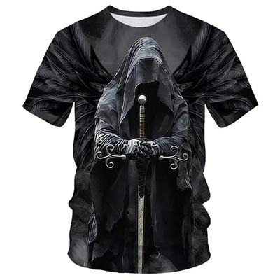 Totenkopf 3D T-Shirt für Herren Mode Hip Hop O-Ausschnitt Kurzarmshirt Harajuku Herren T-Shirt Oversized T-Shirt Herrenbekleidung
