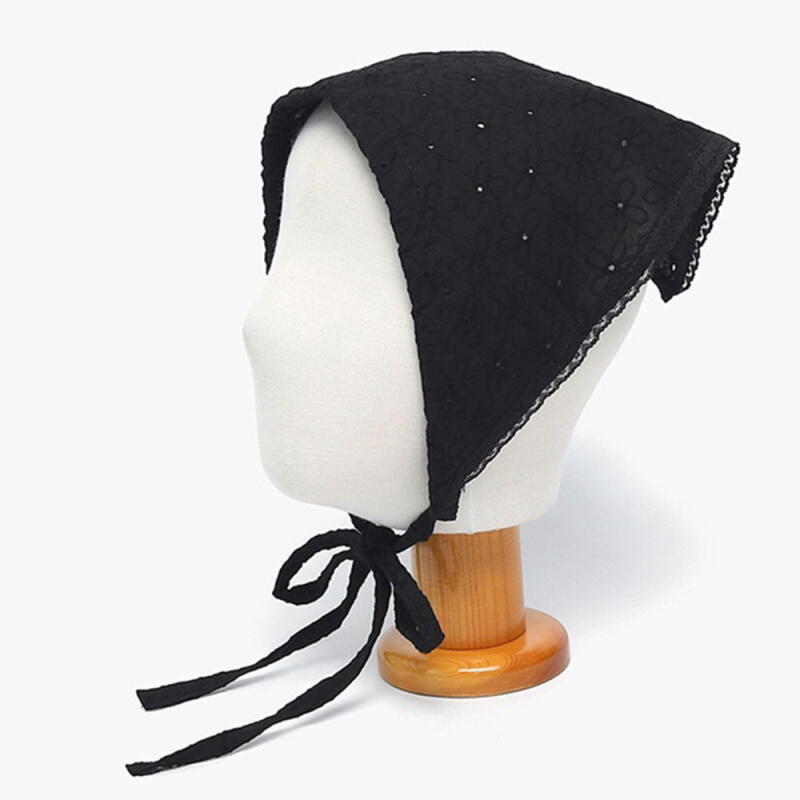 Women s Triangle Kerchief Cotton Strap Bandana A33595_Beige