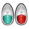 2 PCS Waterproof Yacht Navigation Light 12V 24V Boat Position Lights Marine Lights 27LED Marine Signal Warning Lamp Red & Green