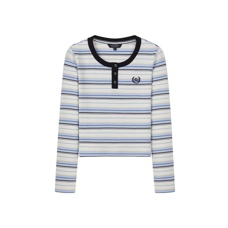Teenie Weenie Women's Bear Letter Stripe T-Shirt