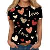 Women's Casual Fashion Valentine's Day Printed Short-Sleeve Top/T-Shirt