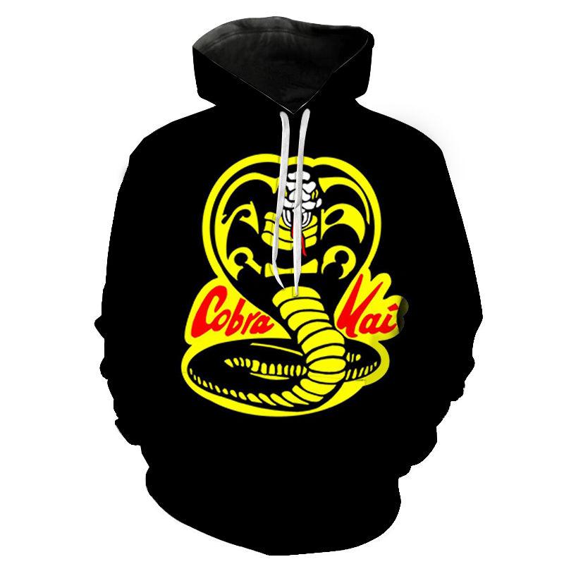 

Новые поступления Cobra Kai 3D Printed Casual Hoodies Mens Весна Осень Модные пуловеры с капюшоном Толстовки Уличная одежда Топы S