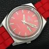 AUTOMATIC 7009A VINTAGE SEIKO 5 JAPAN MENS RED COLOR DIAL WATCH A701513-5 R206b-a701513
