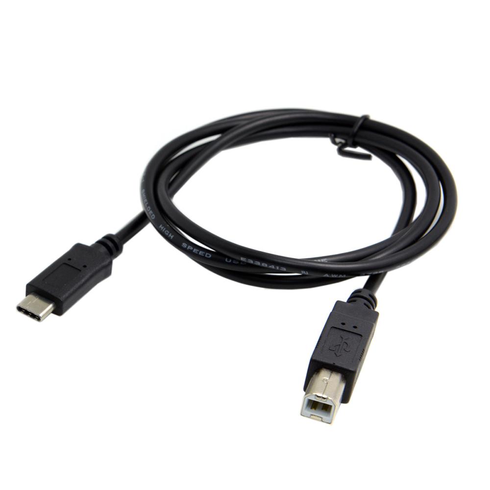 USB-C USB 3.1 Type C Hannkontakt til USB 2.0 B Type Hannkontakt Datakabel for Mobiltelefon & Macbook & Bærbar PC