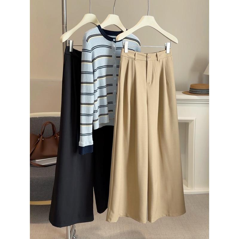 

Spring and Autumn New Pendant Suit Wide Leg Pants Women s High Waist Skinny Versatile Loose Casual Mopping Straight Pants Tide XL хакі