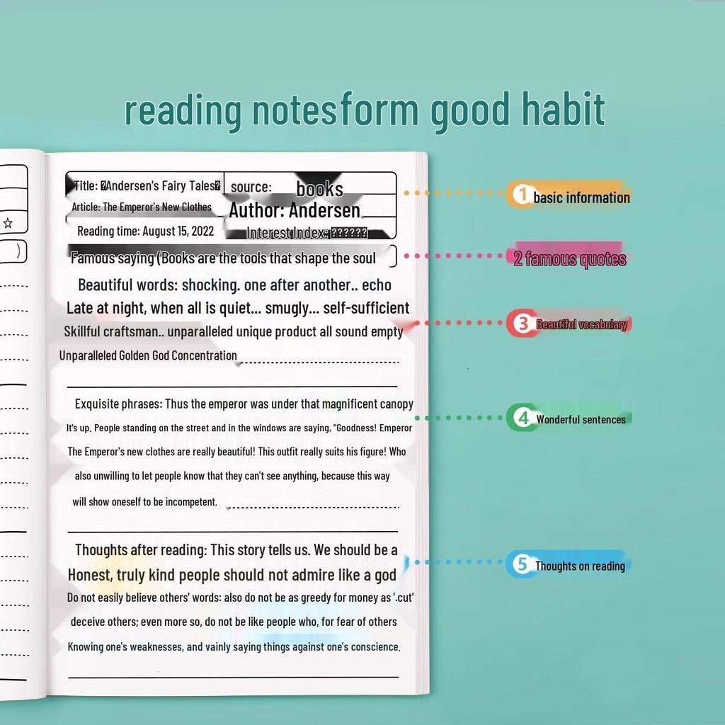 Good Words & Sentences Notebook: Reading & Excerpt Record for Primary Students
