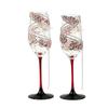 Butterfly Clear Stemmed Cup Luxury Tall Glass Gifts Crystal Glass Goblet  Wedding