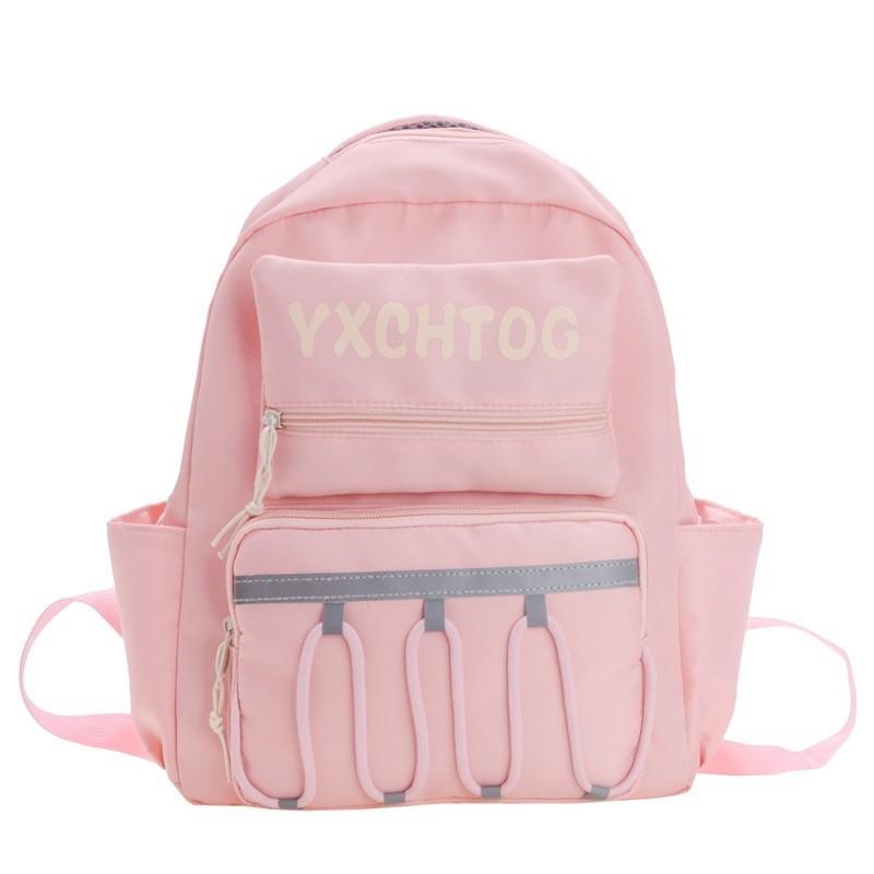 Trendy Unisex Children s Large Capacity Backpack With Breathable Material And Fashionable Colors розовый