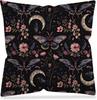 1pc Gothic Moth Butterfly Pillow Covers 18x18 Double-Sided, Witchy Room Decor, Dark
