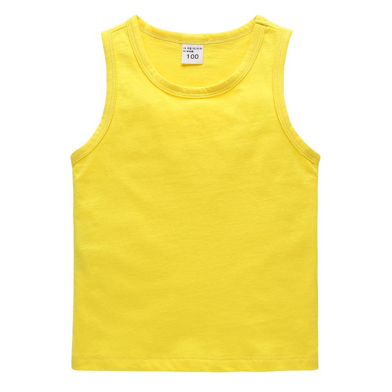 Sommerkleidung Kinderweste Baumwolle Lässiges Basist-Shirt Schweißabsorbierend Sport-Oberteil Ärmelloses Oberteil für Jungen