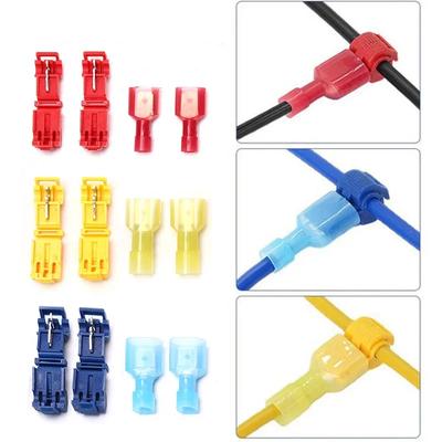 10pcs/5pairs T-Tap Wire Connectors, T Tap Electrical Connectors Quick Wire Splice Taps and Insulated Male Quick Disconnect