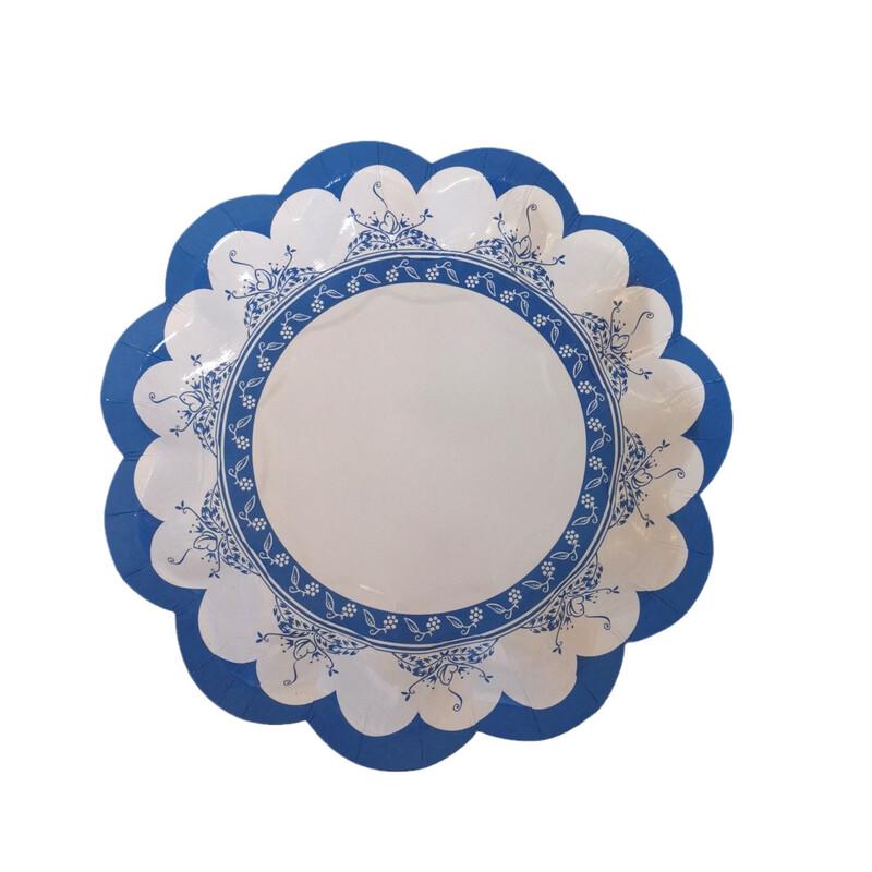 OIMG Blue and White Porcelain Disposable Party Plates