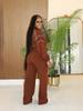 Color Block Patchwork Striped Women's Two-Piece Sports Set