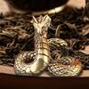 Snake Figurine Small Animal Statue Ornament Decorative Desktop Sculpture For Home Office Display Cabinet Bookshelf Coffee Table