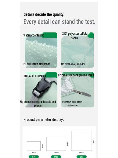 Kompakte wasserdichte Picknick- und Strandmatte für den Außenbereich