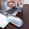 Wireless Mouse 2.4G Rechargeable USB Wireless Gaming Mouse with LED Colorful Light