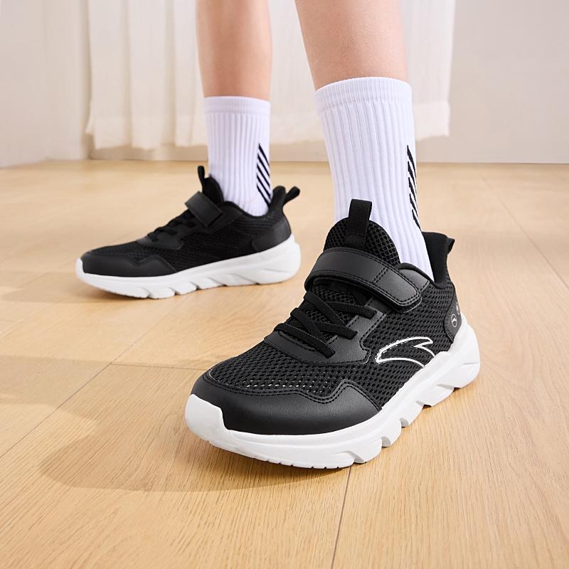 Anta Fashionable Versatile Non-Slip Breathable Low-Top Kids Running Shoes Kids sneaker Black White A12435567-10