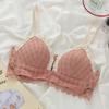 Sweet Front Closure Girls Sweet Lace Bra Wire Free Comfortable Underwear Women Graceful Breathable Undies Lingerie Female
