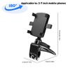 Car Phone Holder 360/180° Rotating Multi-function Instrument Cluster Phone Holder Foldable Rearview Mirror Navigation Bracket