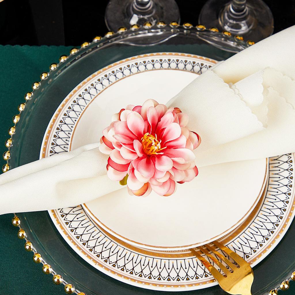 1pcs Flower Shaped Napkin Holder Crafts for Centerpieces Festival Wedding Thanksgiving Home Kitchen Decor