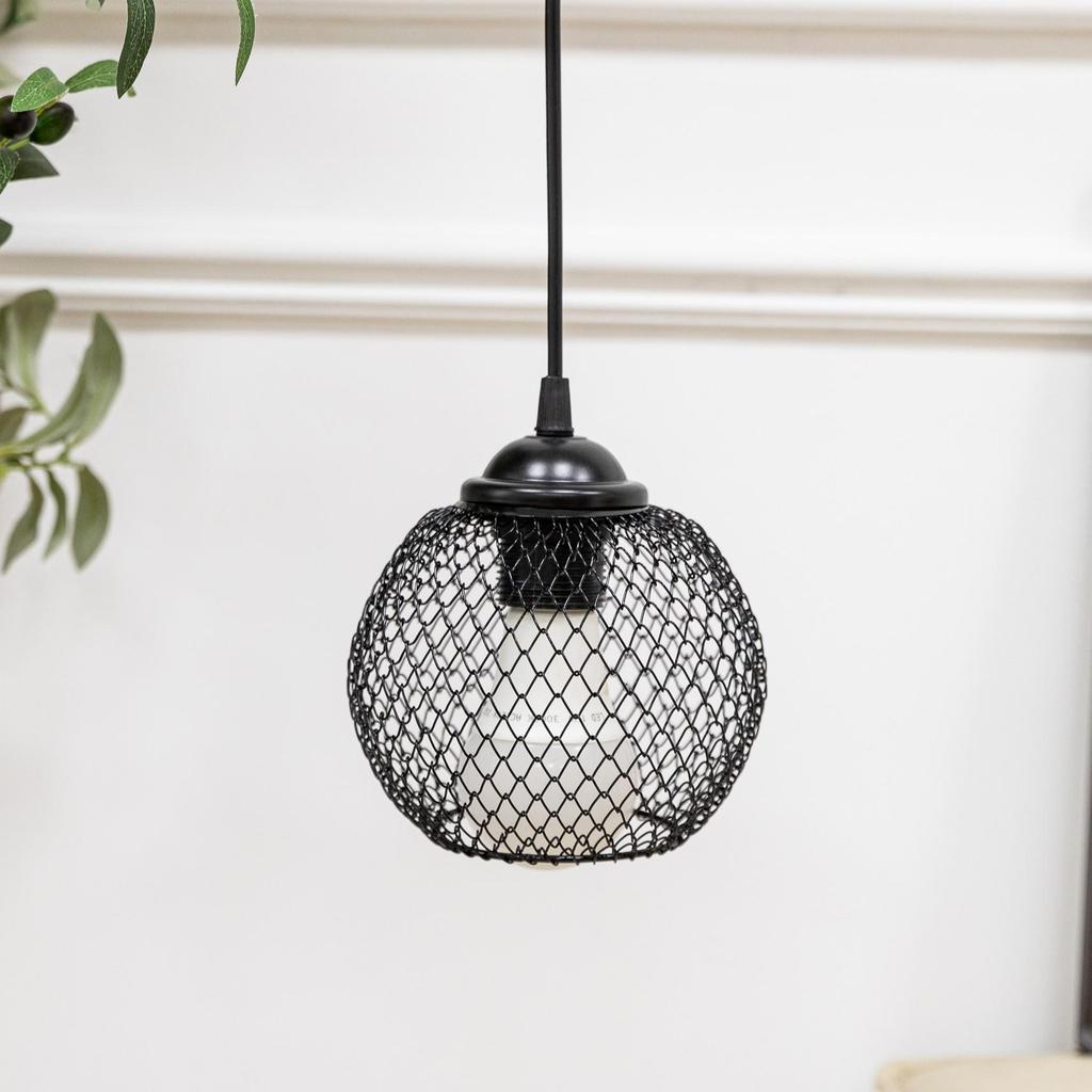 Artistic Iron Flower Net Retractable Lampshade for Home and Courtyard