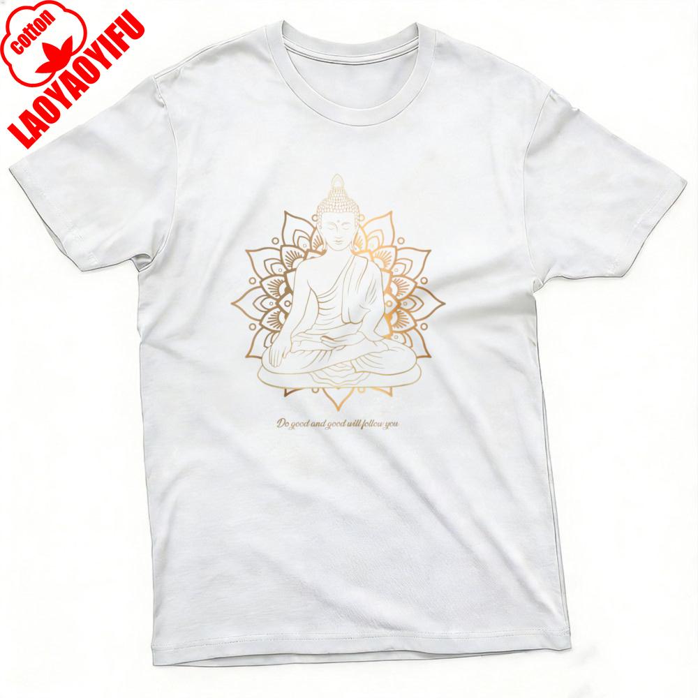 Buddha Mandala Design Summer Men TShirt Spiritual Zen Style Casual Wear for Yoga Meditation and Daily Clothes Unique  Tops