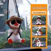 Cartoon Car Pendant Plaster Ornament for Rearview Mirror - Women's Interior Decoration Accessory