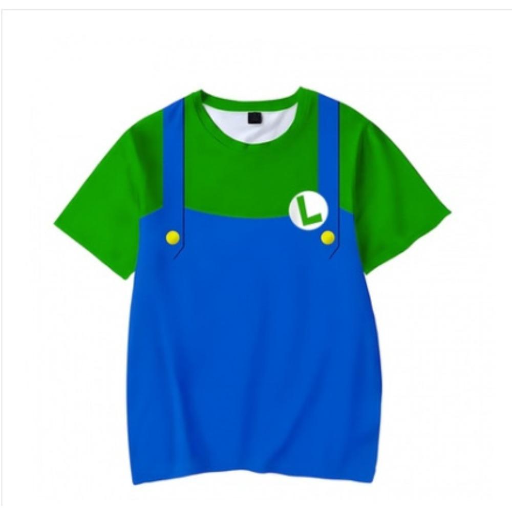 Magliette Estive Girocollo 3D Stampate Super Mario Moda Casual Manica Corta Bambini Ragazzo e Ragazza Bambini Unisex