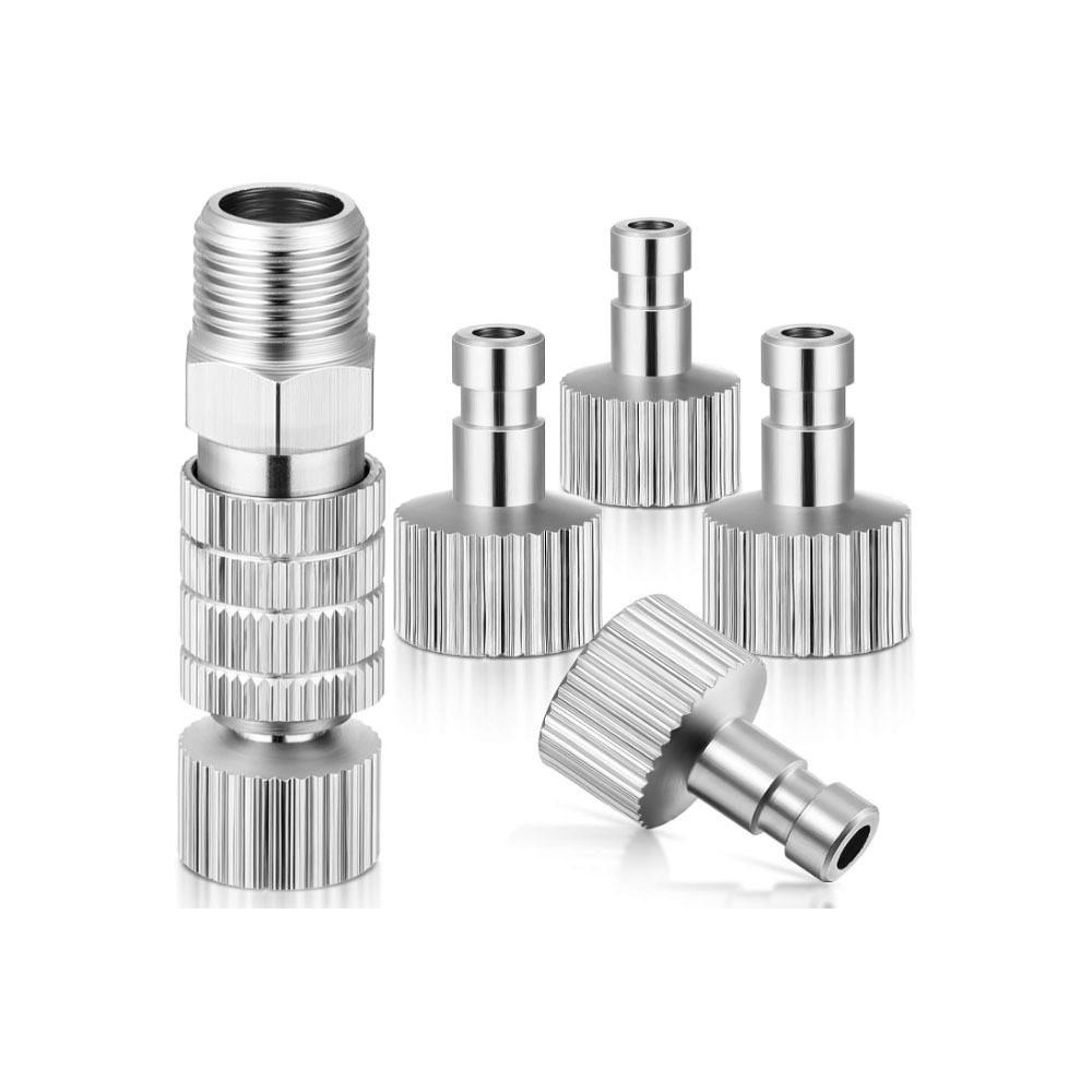 5 Stück Airless Air Gravity Modell Airbrush Schnellkupplung Stecker 1/8 ZOLL Anschluss Schnellverschlusskupplung Adapter