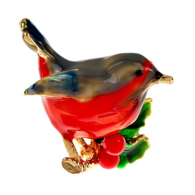 New Multicolor Robin Bird Brooch Pins High Quality Enamel Animal Brooches For Friends Christmas New Year Jewelry Gifts