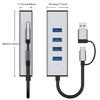 4 Port USB3.0 Hub Adapter Fast Speed 10Gbps Data Transfer Wide Compatibility for Laptops Tablets Smartphones and More