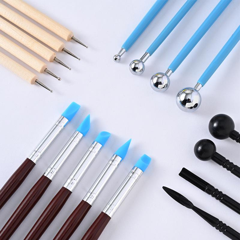 37-Piece Pottery Tool Set: Clay Sculpture, Carving Knives, Silicone Pens, Apron, and Stone for DIY Crafts