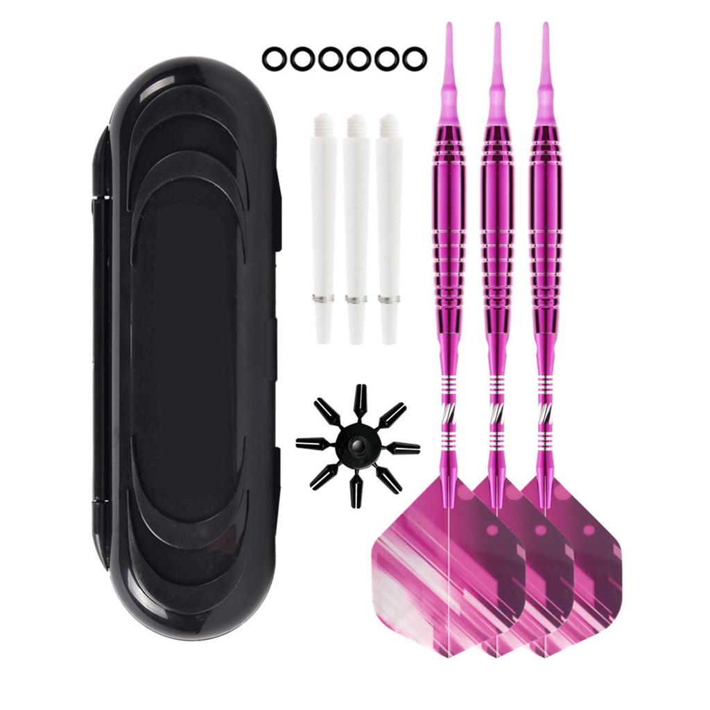 3 Pack Standard Metal Darts Professional 19 Grams Darts With Aluminum Shafts, Brass Barrels Soft Tip & Additional Shafts