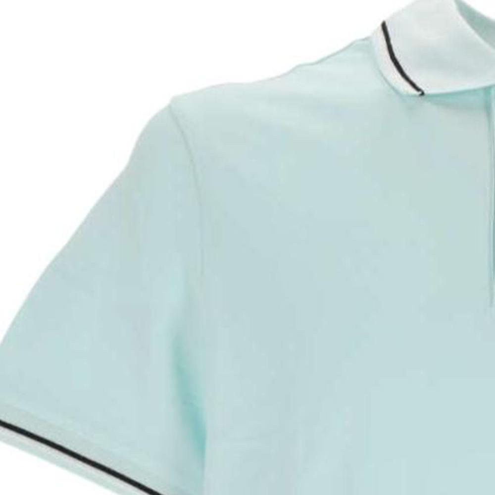 Emporio Armani Color Block Polo Shirt With Embroidered Design And Button Placket Men Tops Blue 8N1FB3-1JPTZ-0743