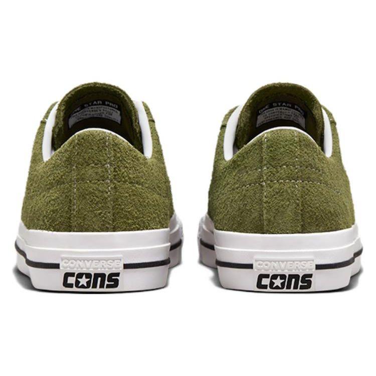 Converse One Star Pro Leather Casual Slip Resistant Lightweight Low Top Skate Shoes Unisex sneaker Green A03219C