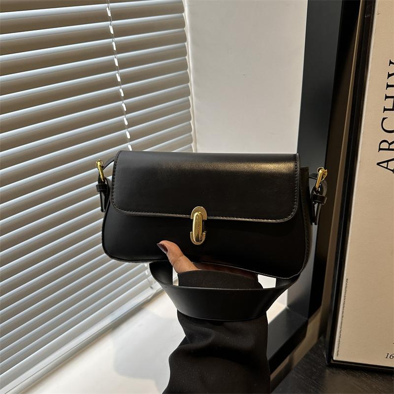 Niche Solid Color Underarm Bag New Fashion Simple Casual Versatile Portable Shoulder Bag