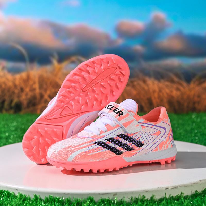 Children's Football Shoes Boys Girls Teens Velcro Shredded Nails School Students Competition Training Shoes