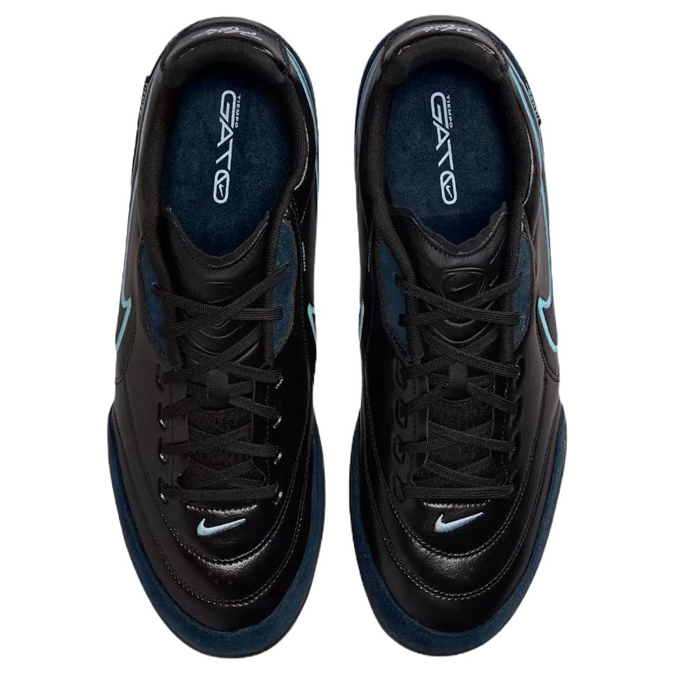 Nike Tiempo Streetgato IC Low Black Ice Blue Unisex Sneakers Obsidian HQ7017-046