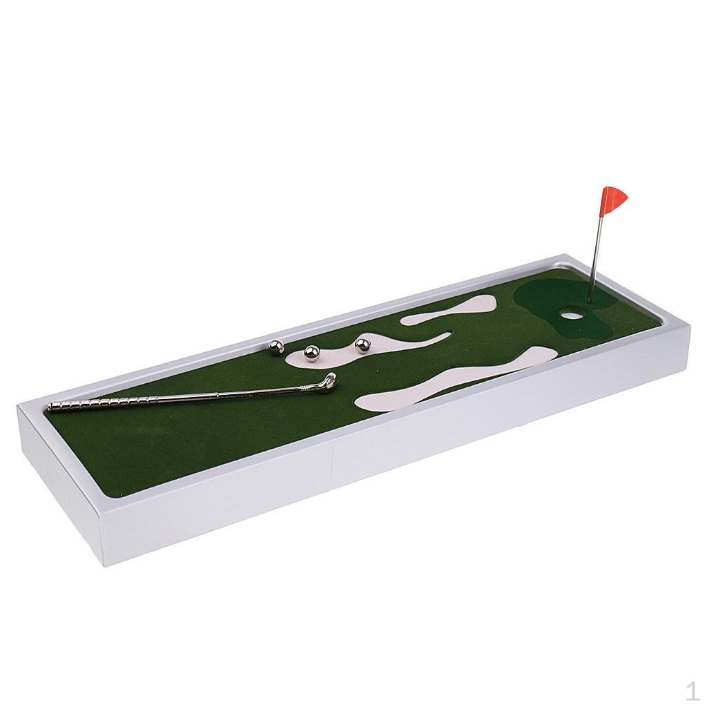 

Mini Novelty Table Game Board Golf Putting Green with Flag Set Toy Gift Men Women