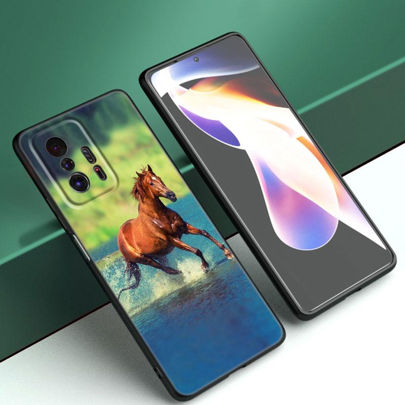 

Чехол для телефона с бегущей лошадью для Xiaomi Mi A2 8 9 SE Note 10 10T 11 12 Lite 9T 11T 12S 12T Pro A3 6X 12X, мягкий черный чехол из ТПУ Xiaomi 12T Pro 5G
