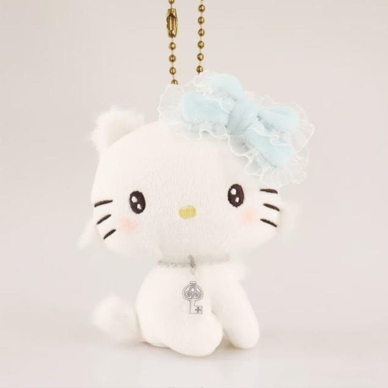 NEW 50th Hello Kitty Sweet bow Charmmy Kitty Stuffed Plush Doll pendant Cartoon Kitty Plush toy heart kitten bag charm