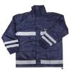Funahashi Safety Rain Navy LL Breathable Rainwear Material On and Ultra-lightweight, (Reflective Chest, Back, Legs, Arms)