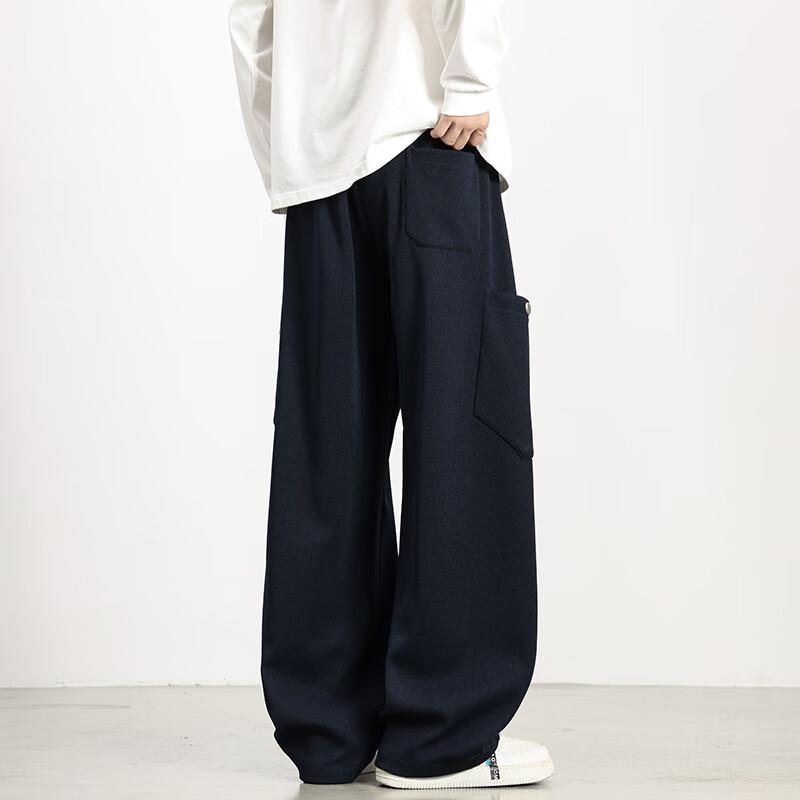 Men's Plus Size American Workwear Loose Fit Straight Leg Pants