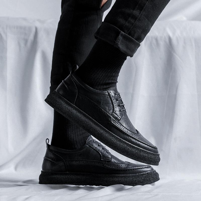 Frühling und Herbst Businesskleid Lederschuhe Herren Britische Freizeit Brock Geschnitzt Hohl Gutaussehend Hochzeitsschuhe 25830-R