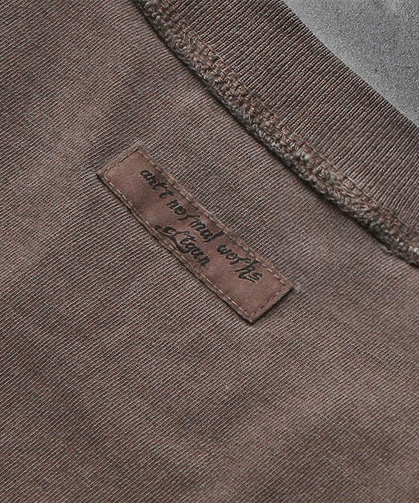 Keuligeon Pigment 3 Stitch Semi-Oversized Short Sleeve Tee Faded Brown