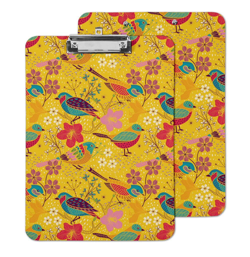 Inkdotpot Decorative Clipboard Letter Size with Low Profile Clip,Retractable Key Hole for Hanging Paperboard for Office School w/Free Marker & Eraser