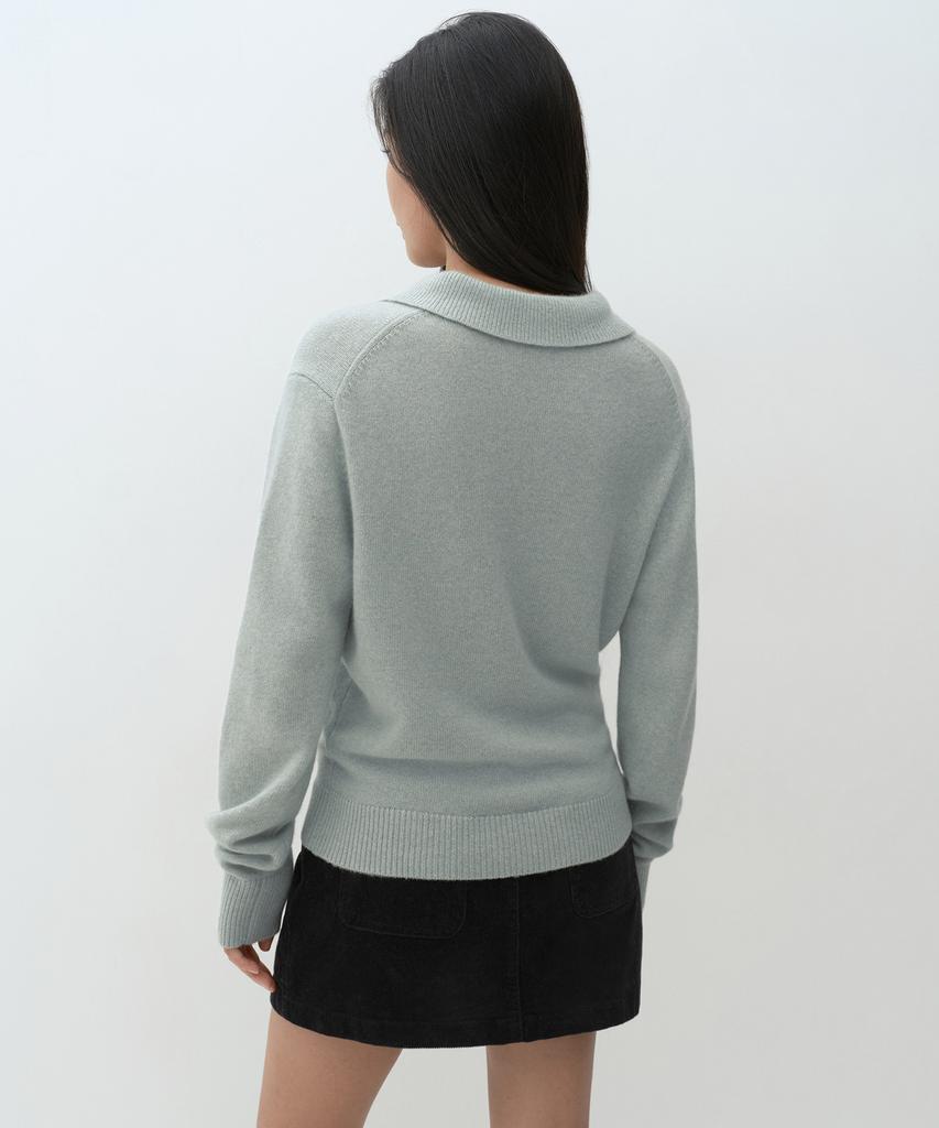 MUSINSA STANDARD WOMAN [Victoria Wool] Women'S Collared Knit [Mint Grey]