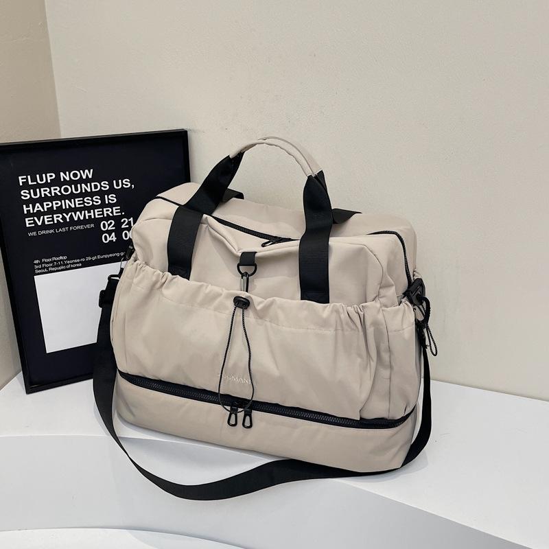 Dry and Wet Separation Fitness Bag, Men and Women, Couples, Short-distance Travel Bag, Simple Leisure, Large-capacity Shoe Compartment, Duffel Bag.